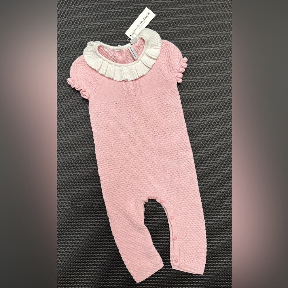NWT Janie and Jack Sweater Romper 6-12M